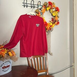 Mens long sleeved t shirt chaps brand size large dark red